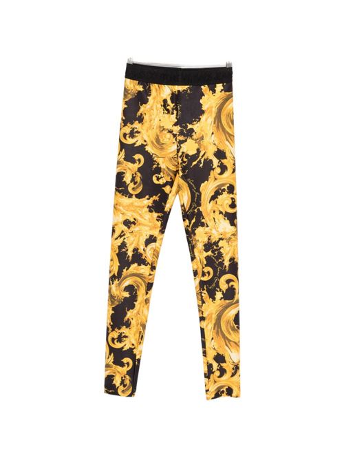Pantalone donna Versace Jeans Couture nero oro Versace jeans Couture | 80HAC101JS532G89